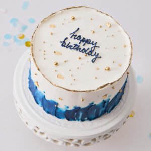 Pastel de cumpleaños azul
