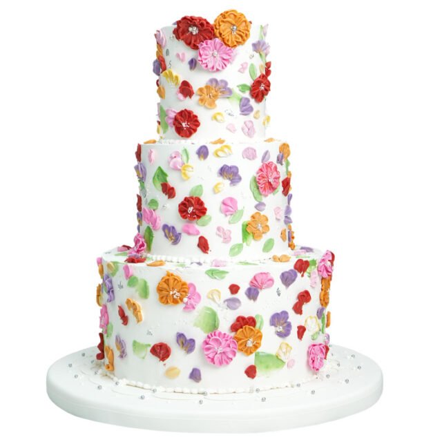 Pastel flores de colores