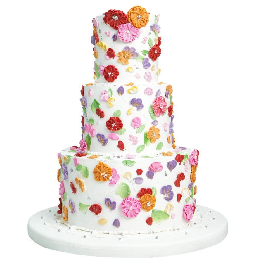 Pastel flores de colores