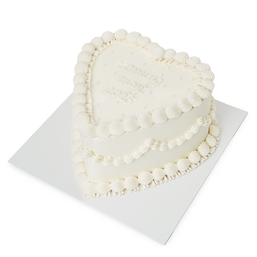 Pastel corazón revelación de género