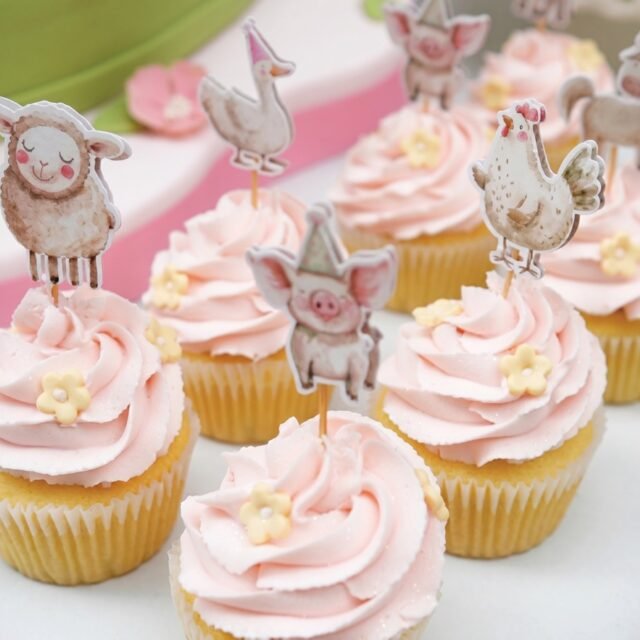 Cupcakes con toppers