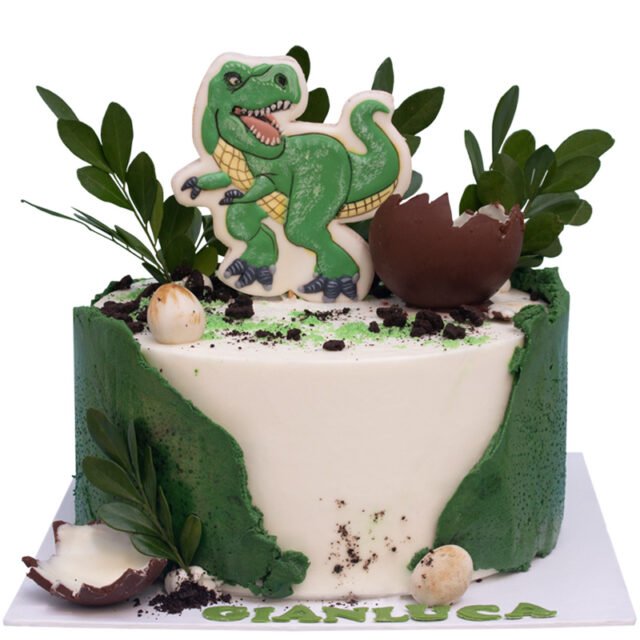Cookie cake de dinosaurio