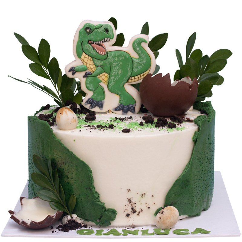 Cookie cake de dinosaurio
