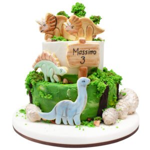 Cookie cake de dinosaurios