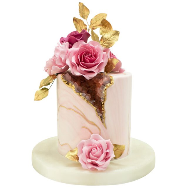 Pastel geoda rosa
