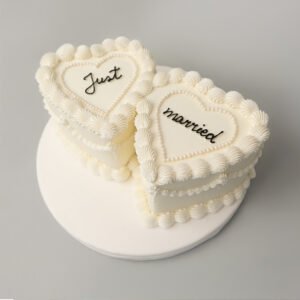 Pastel corazones Recién casados