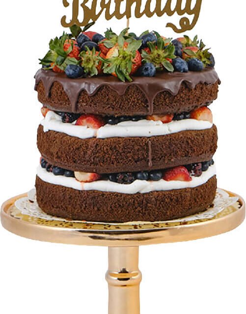 Naked cake de chocolate con chorreado