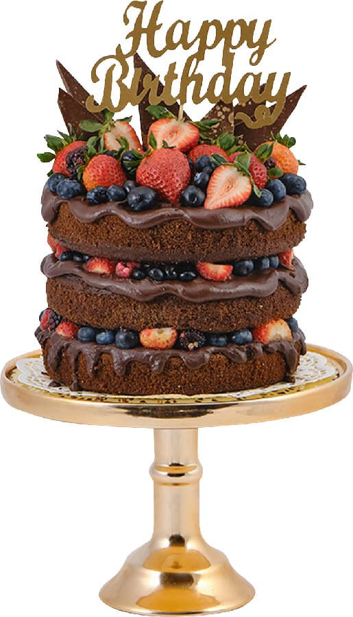Naked cake con triángulos