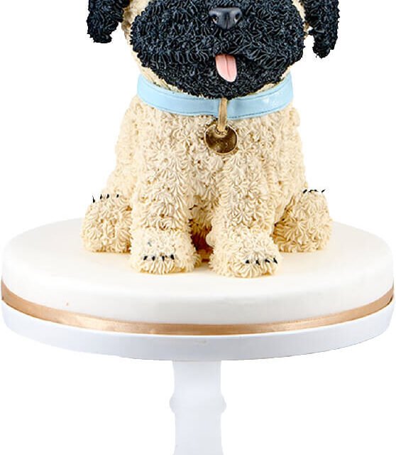 Pastel perrito pug 3D