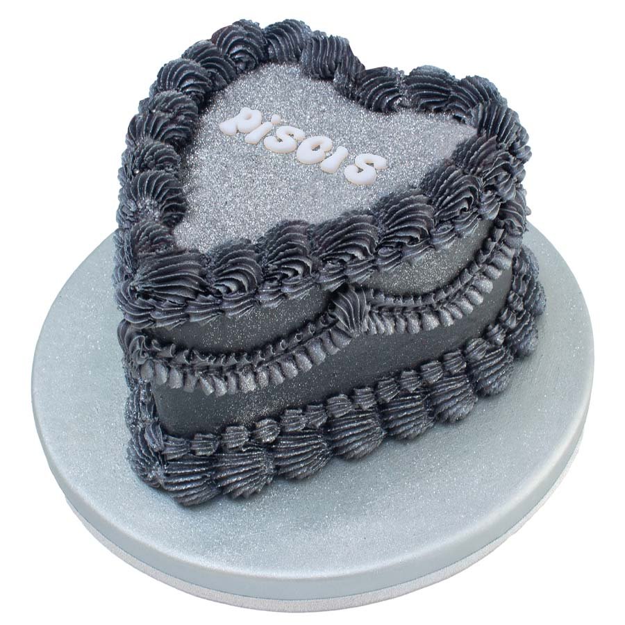 Pastel amor plateado