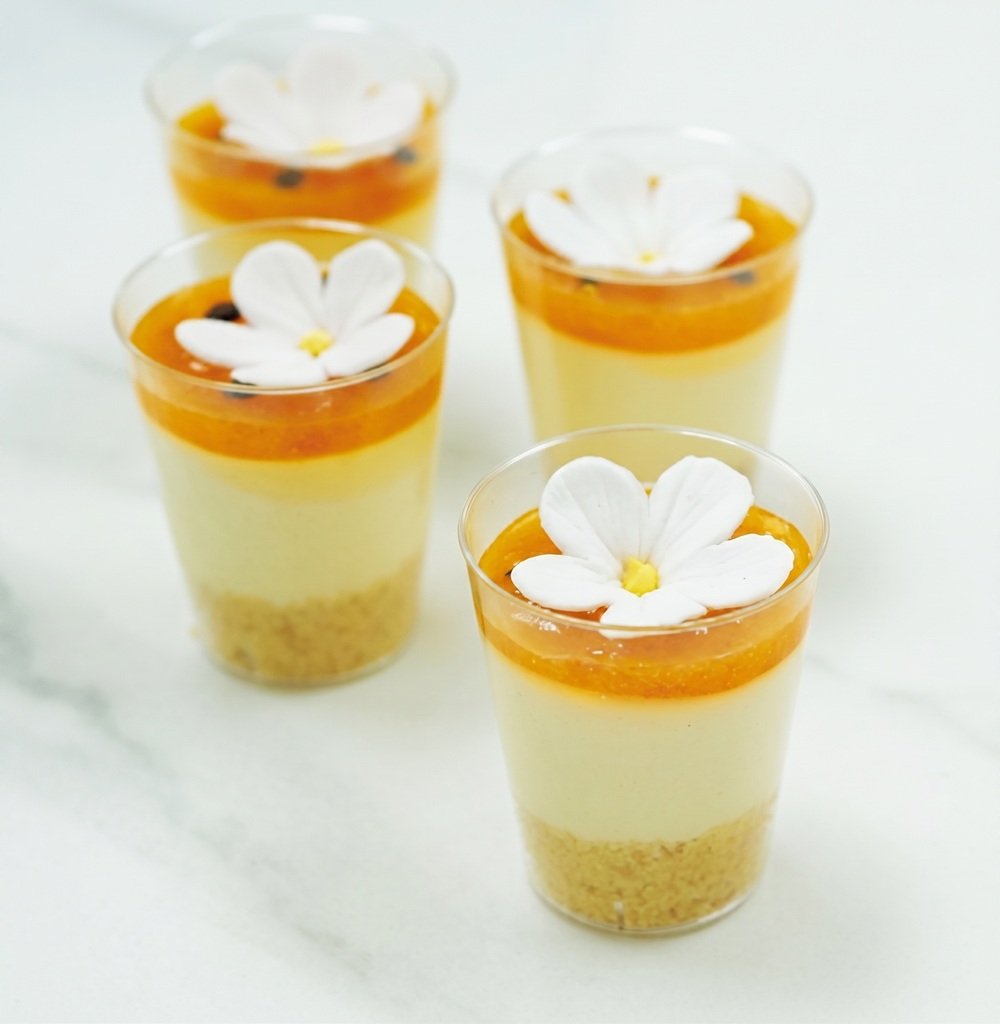 Vacitos mini cheesecake maracuyá